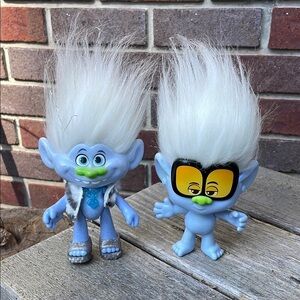 Hasbro | Tiny Diamond & Guy Diamond |Trolls | Sparkling Blue | Figurines | Movie